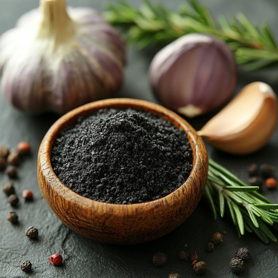 Imagem pó-de-alho-negro-com-alecrim